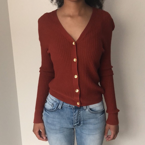 Primark amber orange/brown cardigan - Picture 4 of 4